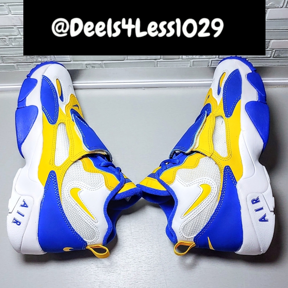 Nike Air Max Speed Turf LA Rams Kids Size 6.5Y/Womens 8 White Royal Yellow - Picture 5 of 7